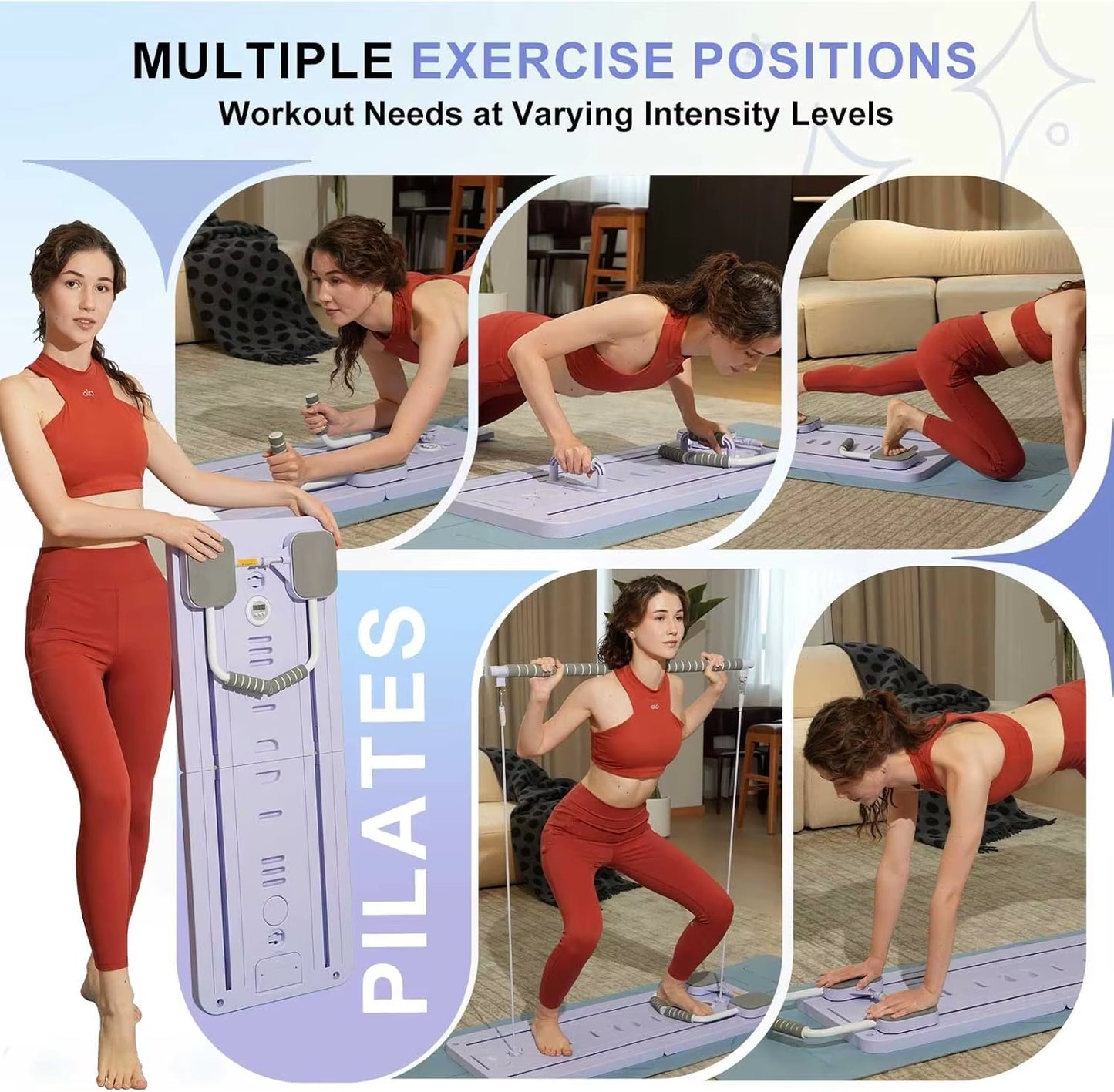 Multifunctional Pilates Board – Core Trainer, Ab Workout & Push-Up Fitness Platform