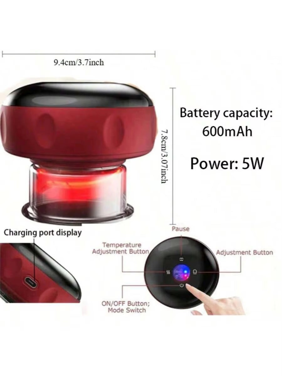 Electric Vacuum Cupping Therapy Massager – Heated Suction & Muscle Recovery Device